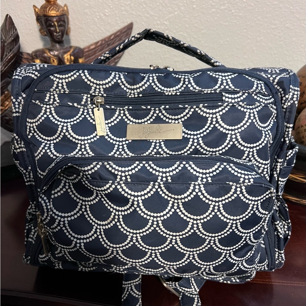 Ju-Ju-Be Navy and White Baby Bag